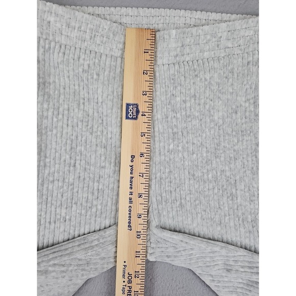 Aerie Pants Women's Small 26x31 Grey Ribbed High Rise Flare Bell Bottom - Picture 3 of 8